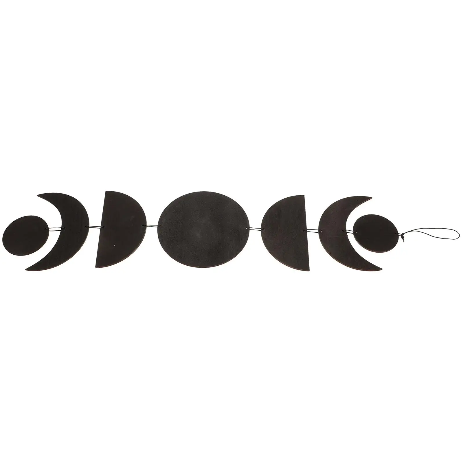 

Wooden Pendant Decor Black Wood Craft Moon Wall Bedroom Wall Decor Room Study Office Coffee Bar
