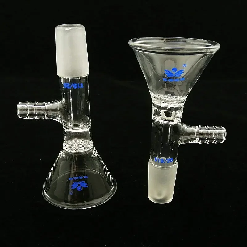 1pc DIA 60mm to 150mm Glass conical filter funnel with suction nozzle,19#24# frosted Standard joint for lab teaching tools