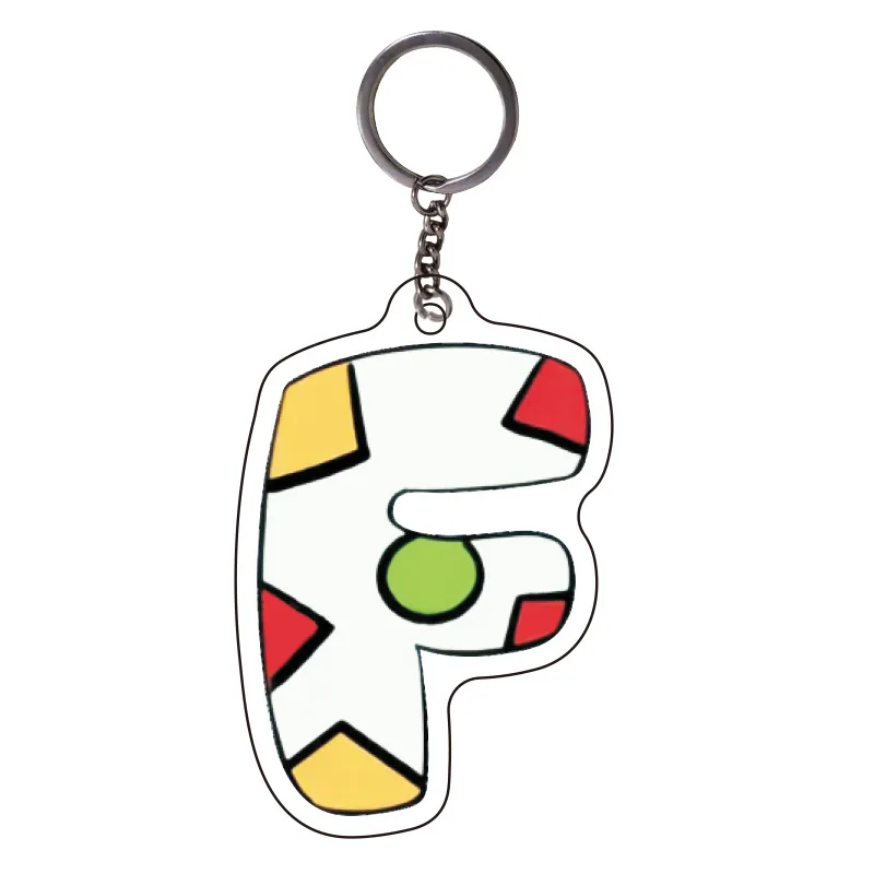 Cute Animal 26 Letter Custom-Acrylic Keychain Fun Charms Creative English DIY Backpack Accessorie Birthday Gift for Girl Boy Toy