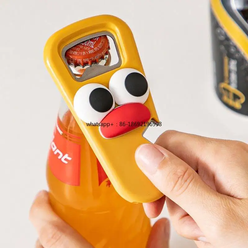 Popular Cartoon Big Eye Three-dimensional Bottle Opener Household Creative Refrigerator Bottle Cap Artifact Beer Bottle