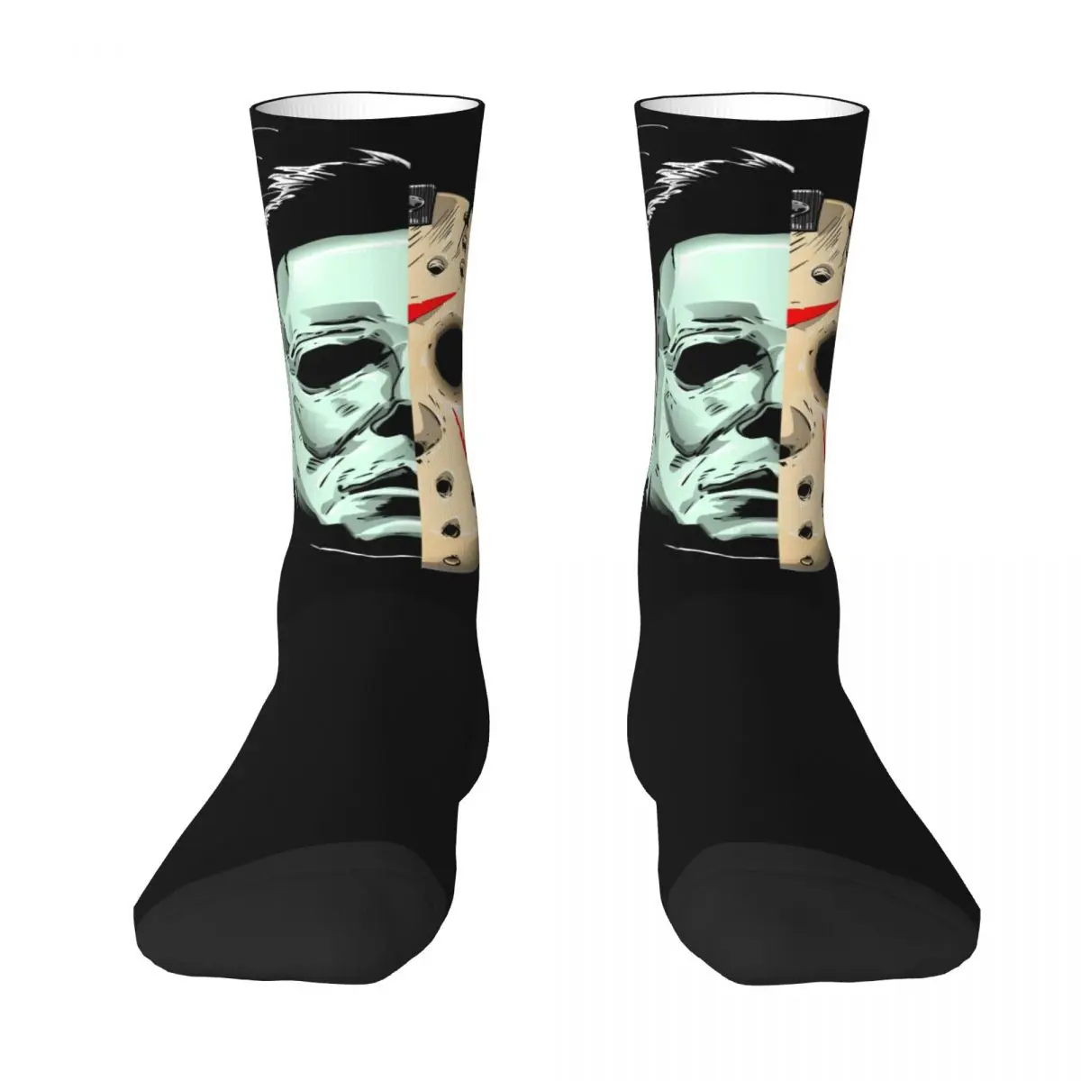 Lässige Horrorfilm Halloween Michael Myers Messer Unisex Socken warme 3D-Druck glückliche Socken Street Style verrückte Socke