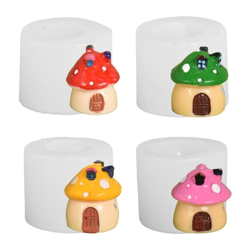 KX4B 3D เห็ดแม่พิมพ์ซิลิโคน WAX Melt Polymer น้ำมันหอมระเหยทำ Handmade Cupcake Jelly แม่พิมพ์อุปกรณ์ตกแต่ง