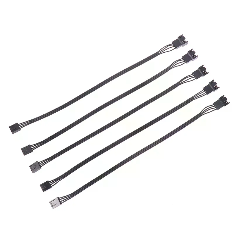 5PCS 4Pin PWM CPU Fan Wire Connector Adapter Computer Fan Extension Power Cable Replacement Accessories 24AWG