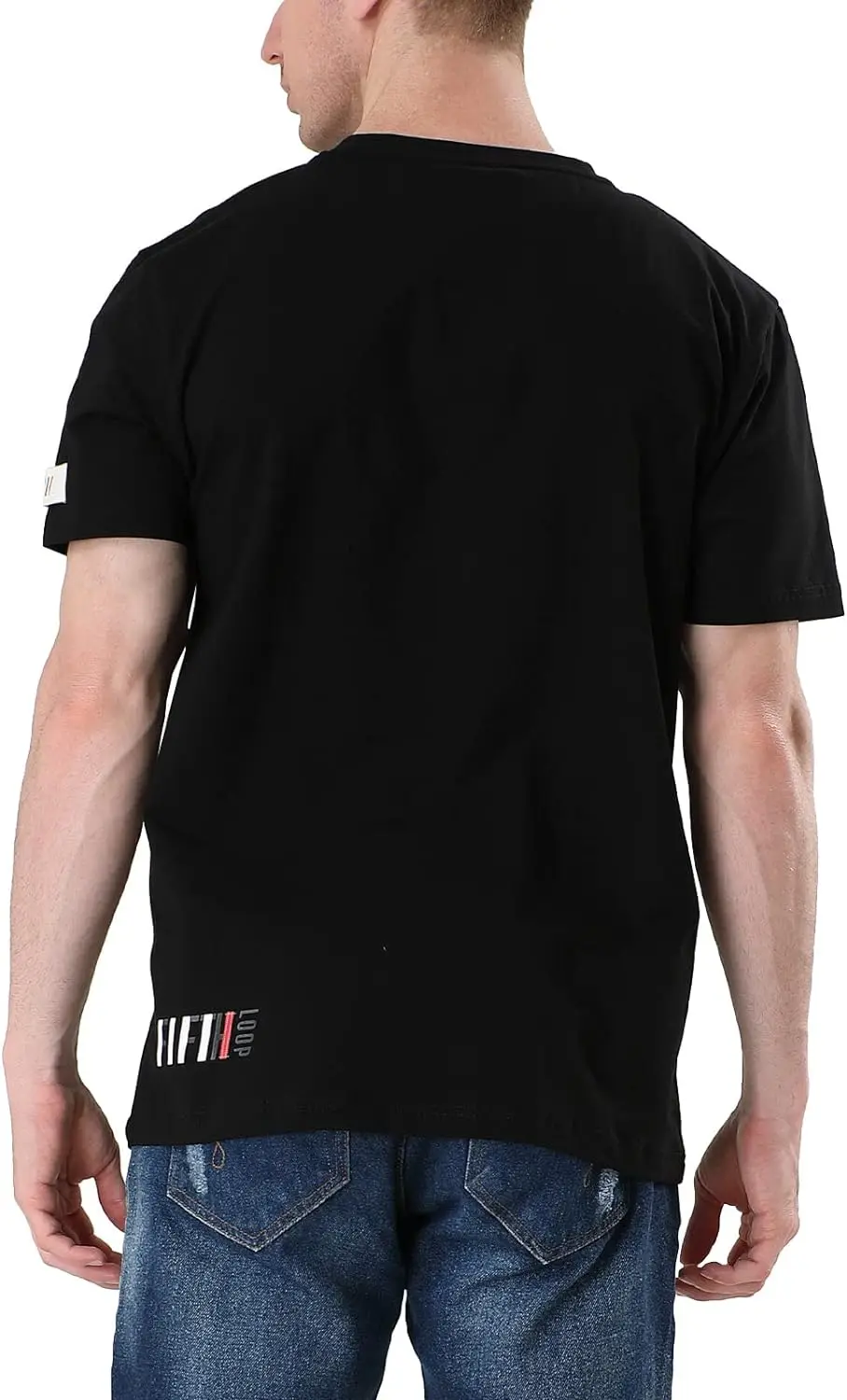 Mens Urban Streetwear Graphic Tee Shirts Loop Printed Embroidery Fashion T-Shirts