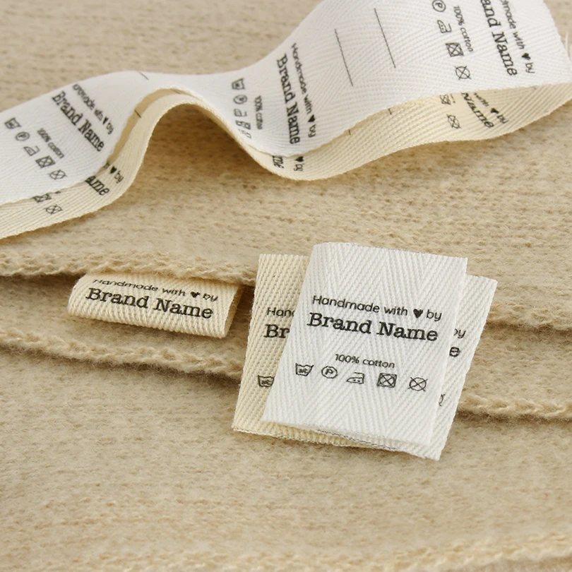 Logo Labels for Clothes, Folding Tags, Sew Twill Labels, Sew Accessories, Custom Fabric Tags, Labels for Clothes, xw3630