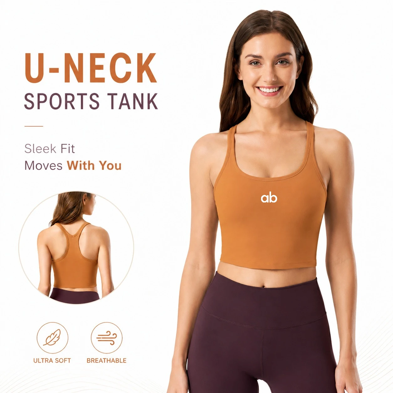 Women Cropped Spaghetti Strap Sports Bra Racerback Padded Shock‑Absorbing Breathable Summer Yoga Gym Fitness Workout Crop Top
