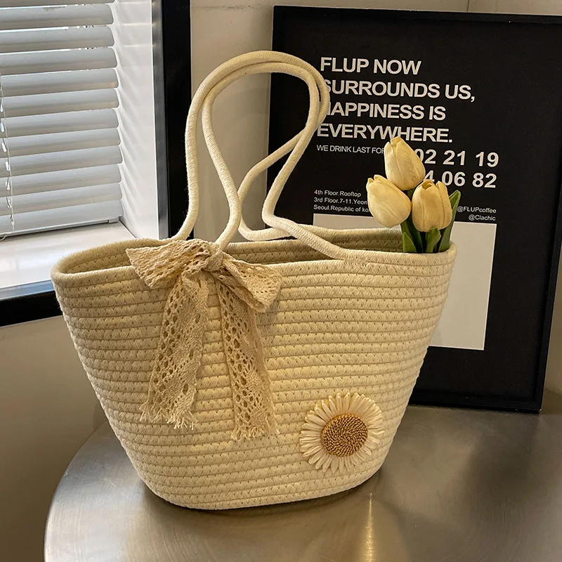 

Large-capacity hand-woven bag women's tote bag women's beach vacation bag women