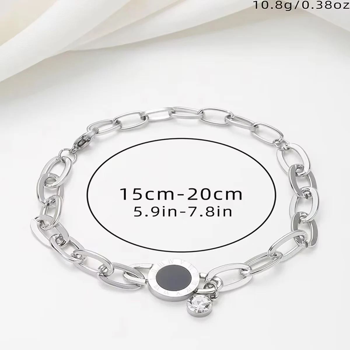 العصرية الرجعية الشرير نمط قلادة سوار للمرأة الهيب هوب حزب مجوهرات هدية الذهب الفضة اللون مادة النحاس #2