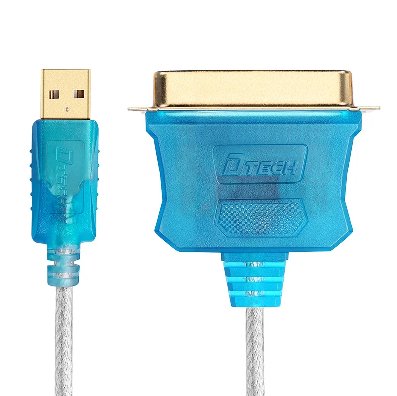 2PCS DTECH Wholesale USB2.0 To Parallel Port Print Cable IEEE 1284 36pin Printer Adapter Converter USB To CN36
