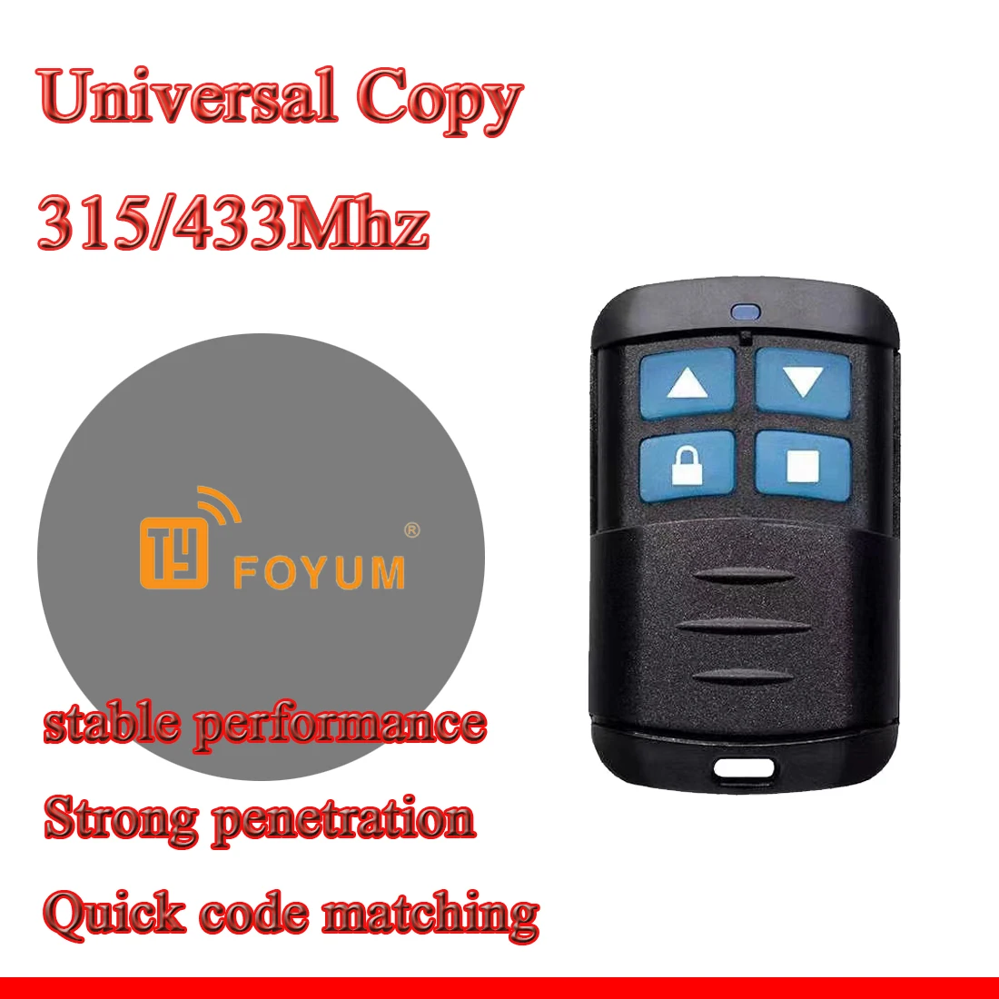 Universal Cloning Remote Control 315MHZ 433MHZ 4 Channel Transmitter Garage Gate Door Remote Control Duplicator Cloning Code 5P