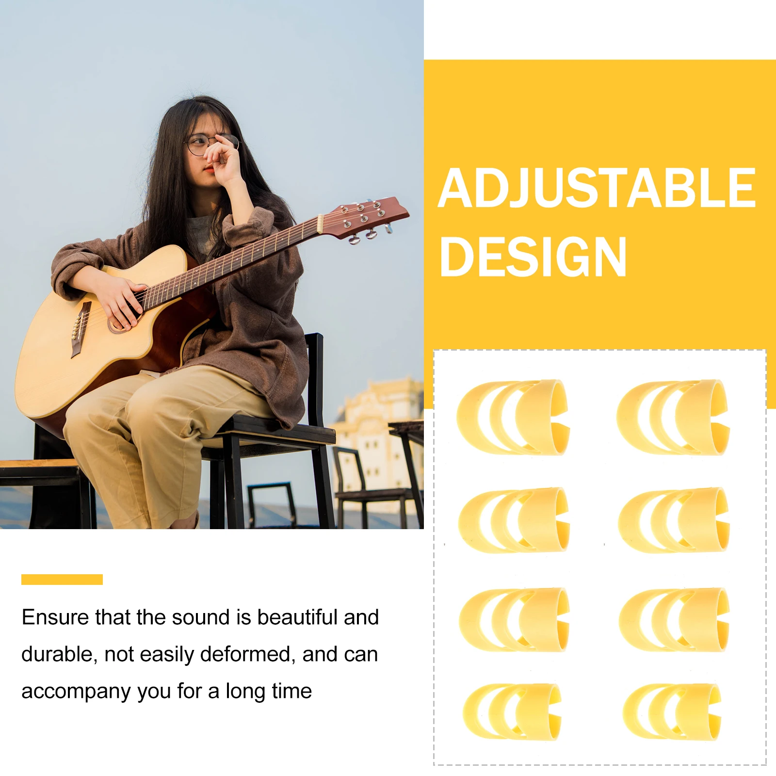 

8 Pcs Guitar Pick Picks Acoustic Fingerstyle Thumb Metal Abs Protectors for Players