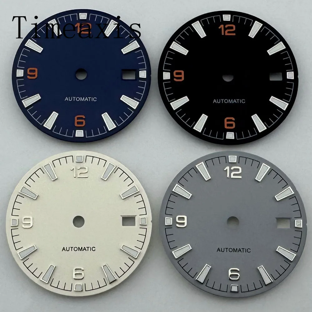 

Циферблат Timeaxis 31 мм, подходит для механизма NH35 NH34 NH36, черный, белый, синий, серый, подходит для часов 3/3,8, заводная головка, детали для часов