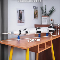 1969PCS Apollo Saturn compatible 92176 Space Rocket Creative Building Blocks Brick Toys Birthday Christmas Gift Decoration