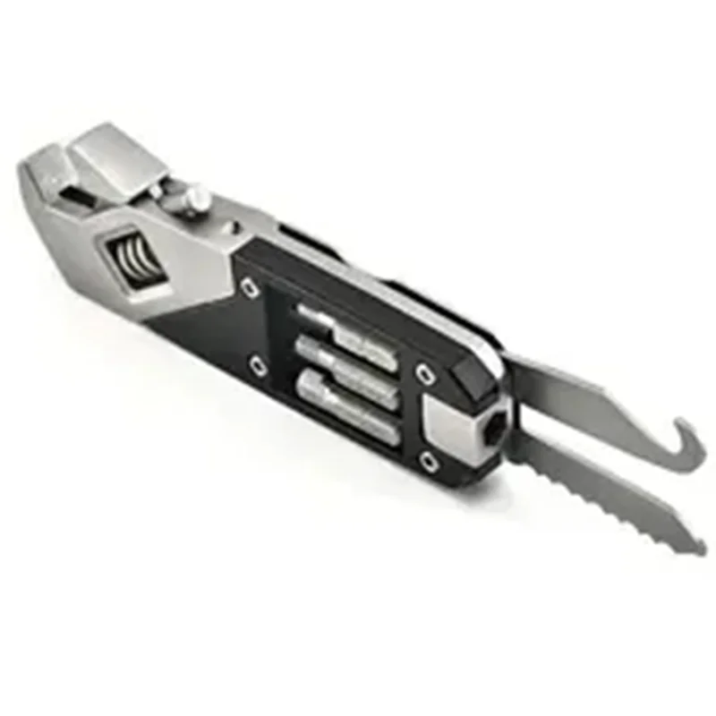 17-in-1 Stainless Steel Adjustable Wrench Foldable Pocket Multi Tool Multifunctional Spanner Screwdriver Bits Kit