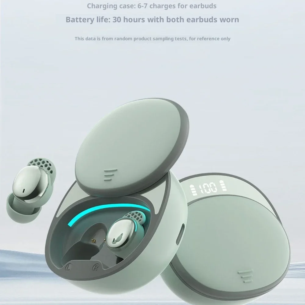 In Ear Mini Bluetooth Earphones New Physical Noise Reduction Sleep Earphones Bean Style High Beauty Advanced Wireless Earphones