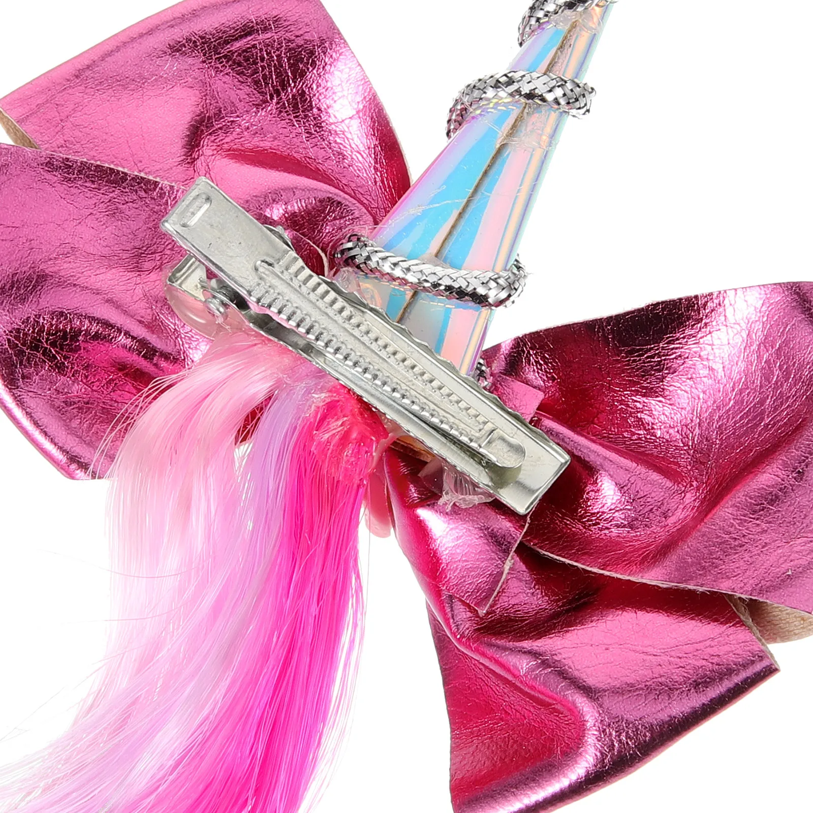 

2pcs Unicorn Glittering Bowknot Hairpins Gradient Color Barrette Hair Clips Hair Accessories for Kids Little Girls