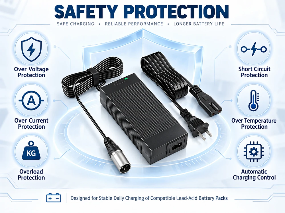 36V 2A Battery Charger for Razor MX500, MX650, GT GT750, IZIP I600, I1000, Mongoose M750, X-Treme X-600, Schwinn S600 ST1000