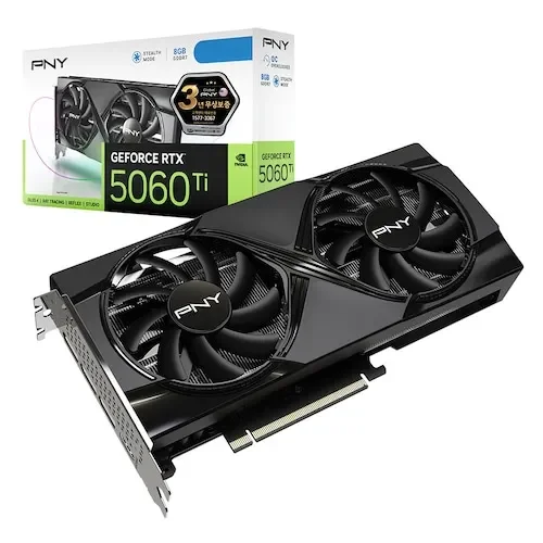 الموزع الرسمي المحلي الأصلي Pny Geforce Rtx 5060 Ti D7 8Gb Dual Fan Jc Hyun (اسم العلامة التجارية)