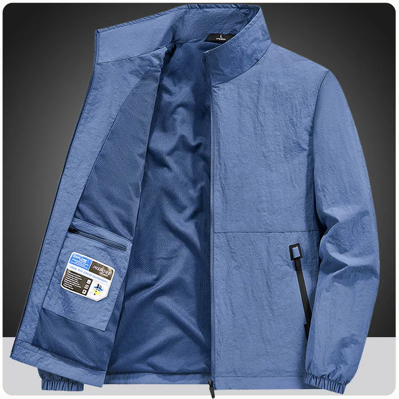 

Мужская повседневная куртка-бомбер в стиле милитари размера плюс 7XL 8XL, весенне-осенняя уличная однотонная спортивная куртка с воротником-стойкой для бега