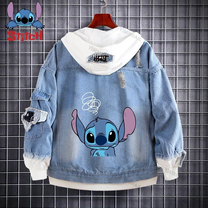 Dr. Jumba Jookiba Woops Lilo & Stitch Denim Jacket Anime Fifures Coat Sudadera Para Hombres Jean Hooded Cosplay Costumes Gifts