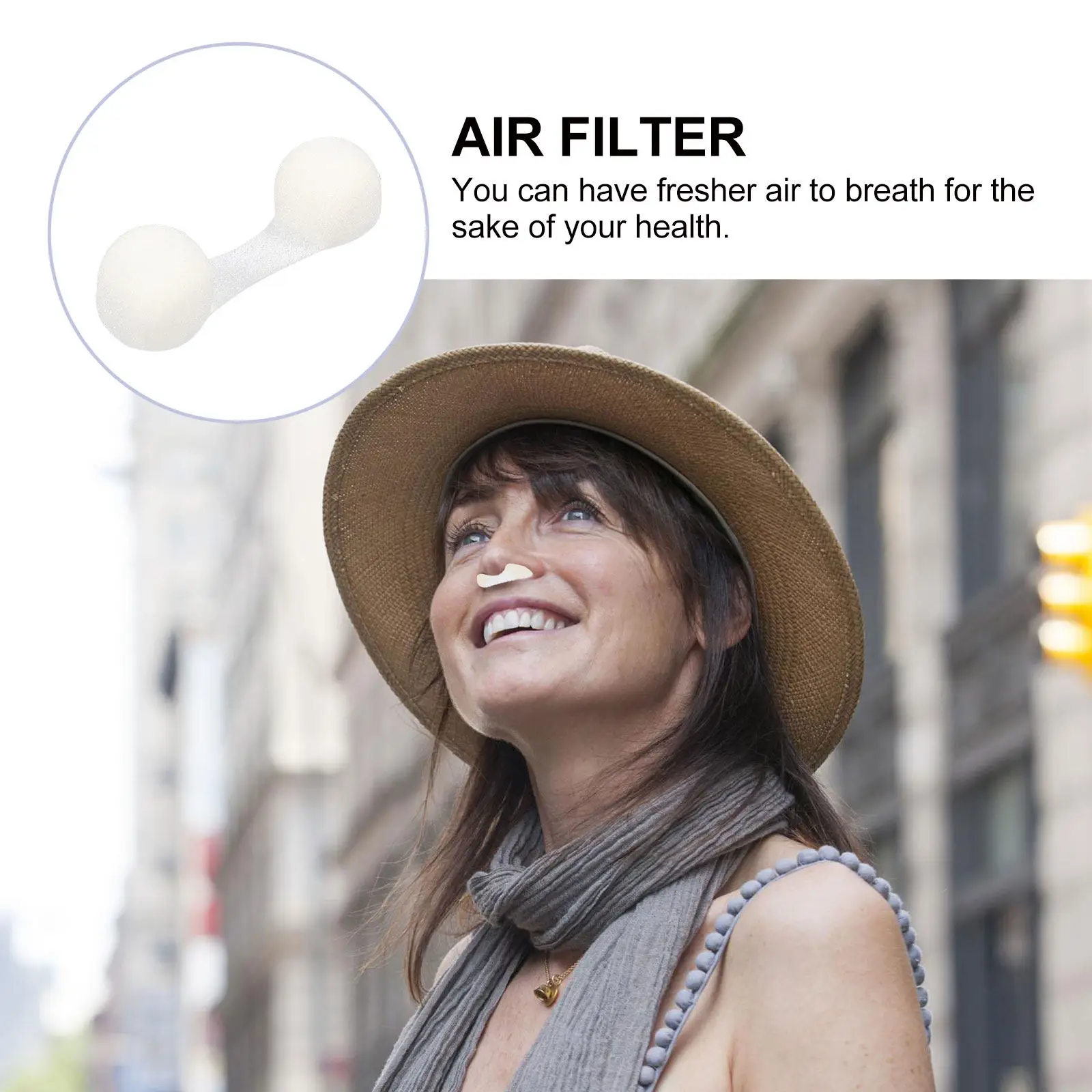 50Pcs Soft Sponge Nose Filter Plugs Breathable Invisible Nasal Dust Filters for Smog Pollen Construction Spray Tanning Welding