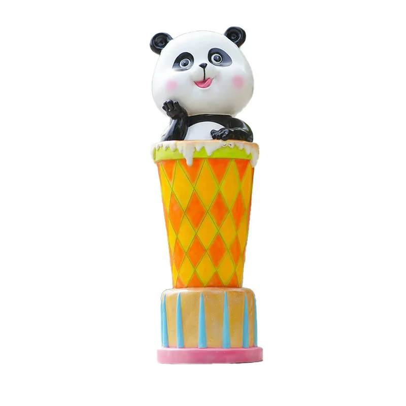 

cartoon panda, sculpture shopping mall sales department, amusement garden landscape, chair ornament clock in sketch