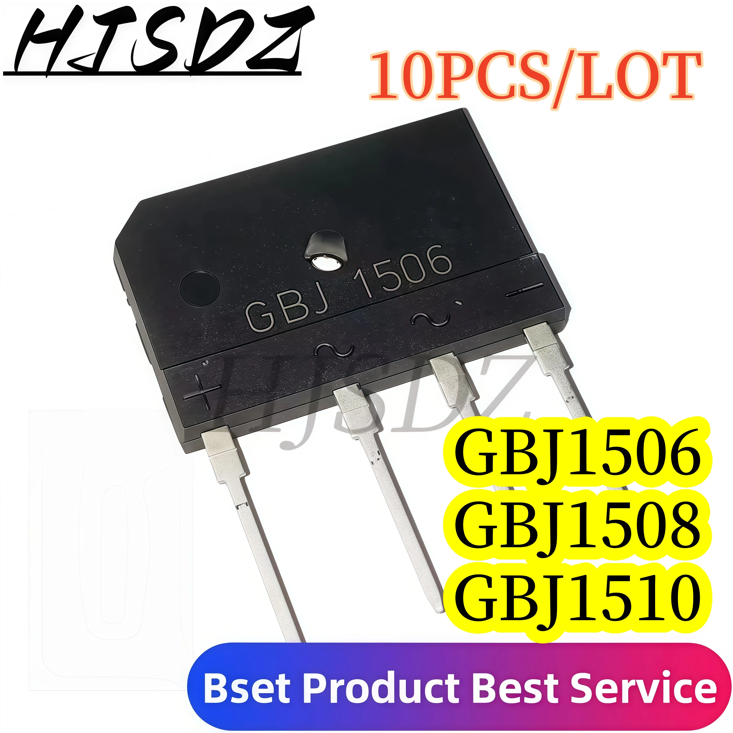10PCS/LOT Original new flat rectifier bridge GBJ1506 / GBJ1508 / GBJ1510 High efficient and stable, fast delivery of stock.