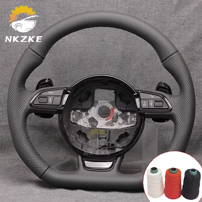 Suitable For Audi A3, A4 B8, A5, A6, Q3, Q5, Q7 Steering Wheel With Multifunctional Buttons And Shift Paddles, Car Accessories