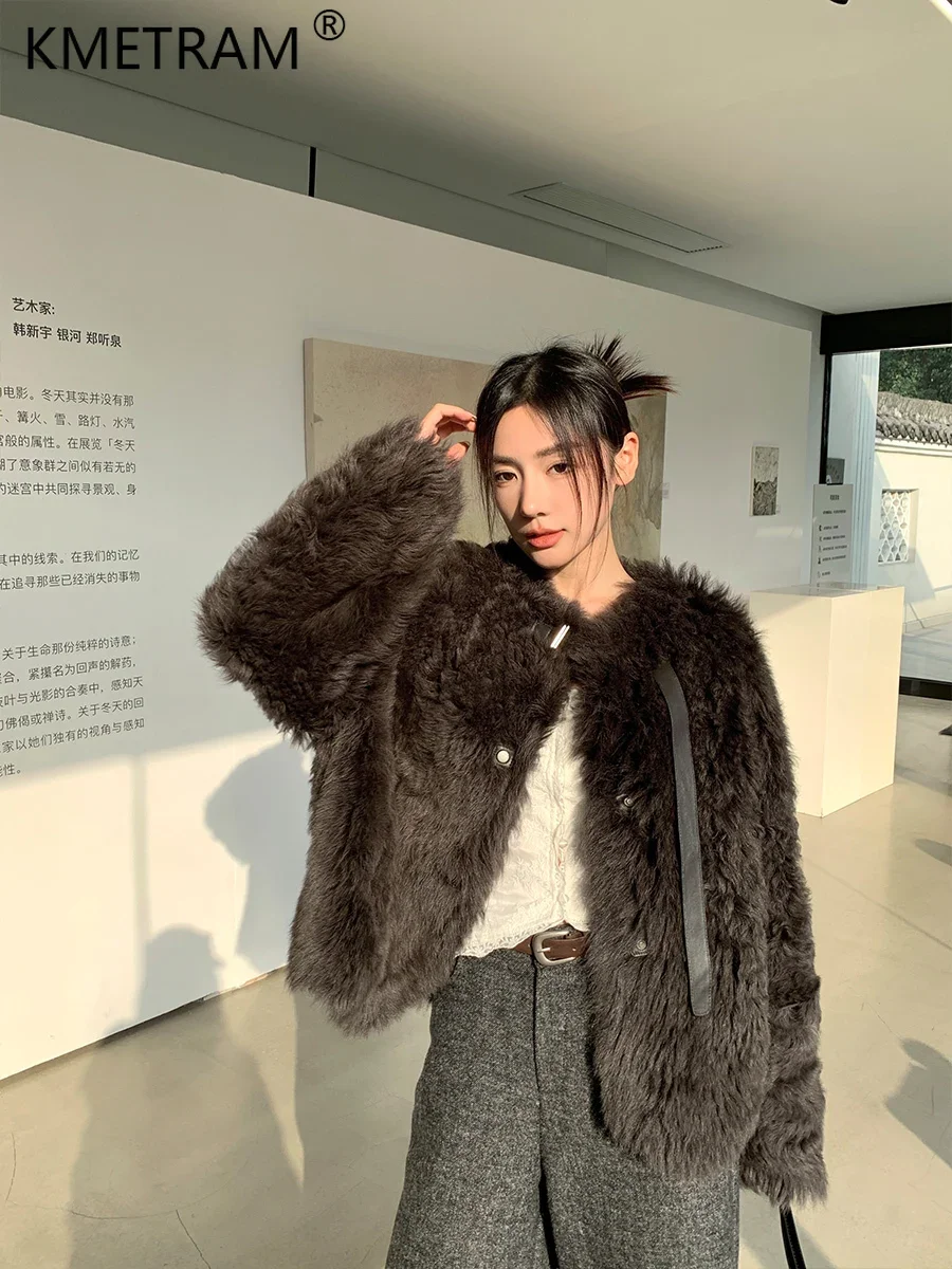 Natural Lamb Real Fur Coat Womens Clothing 2024 Winter Genuine Sheepskin Leather Jacket Short Tuscany Fur Coats and Jackets