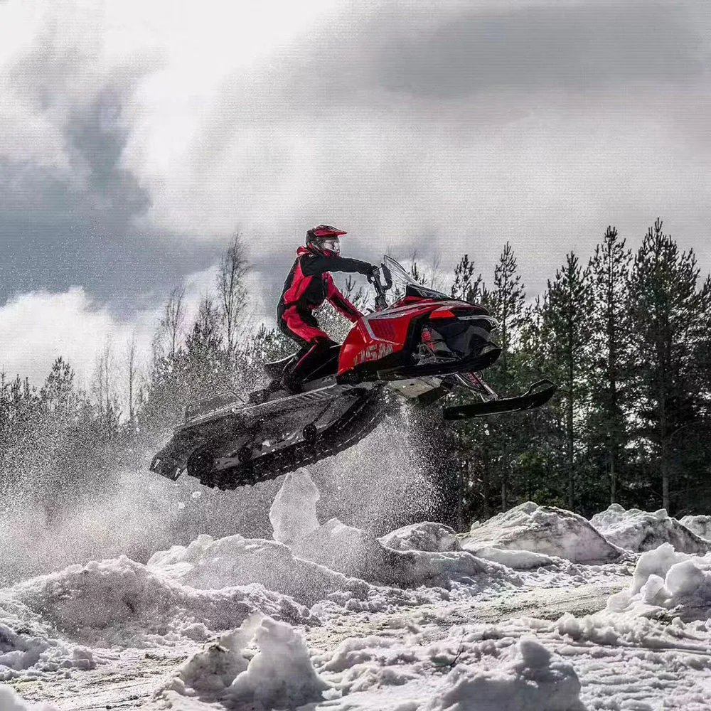 الكبار تزلج دو الثلج Skimobile كبير النزوح الثلج زلاجات لجولة الجبال 4 السكتة الدماغية المحرك 150cc-1000cc قدرة