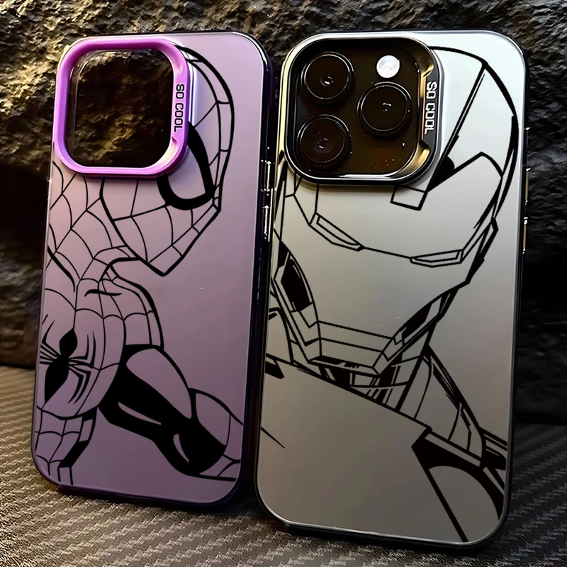 Marvels Spidermans Irons Mans Phone Case for Oppo A3x A60 A79 A98 A1 A78 A58 A38 A18 A57 A76 A36 A17 A94 A74 A55 4G 5G Matte