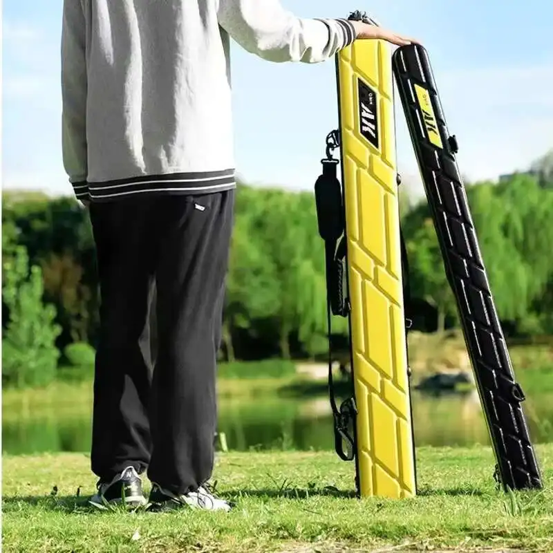 Fishing Rod Bag Hard Shell Waterproof PC+ABS Fishing Gear Bag Portable Rod Case Fishing Tackle Storage Box Fishing Accessories