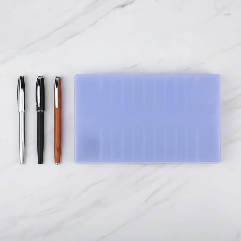 MultiSlot Pen Ganized Box Stationery Display Holder Hard Plastic Pencil Case Writing Containers School Supplies Pen Boxes Empty view 6