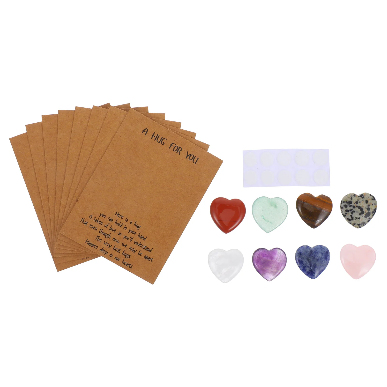 

1 Set Heart Shaped Stones Greeting Card Set Perfect for Valentine's Day Mother's Day Presents for Women Romantic DIY Exchange