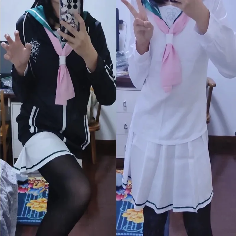 ブルーアーカイブ京山カズサコスプレ衣装女性ガール黒パーカーセーラースーツスカートウィッグハロウィンカーニバルスーツir;l5