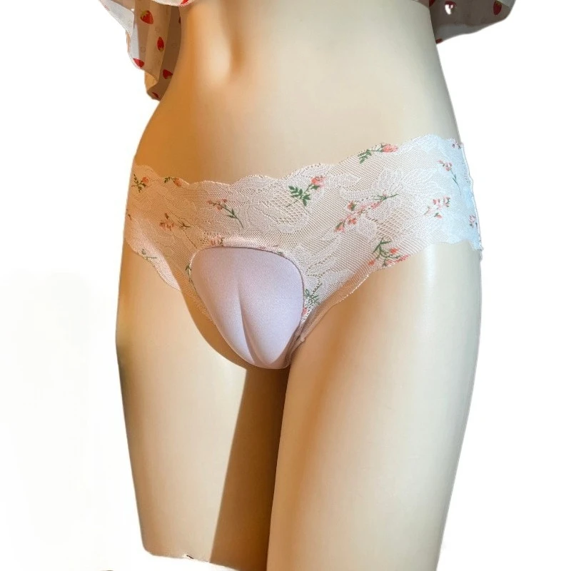 Men Sexy Crossdressing Sissy Underwear Camel Toe Panties Backless Low Rise Gays Briefs Crotchless Crossdresser Underpants