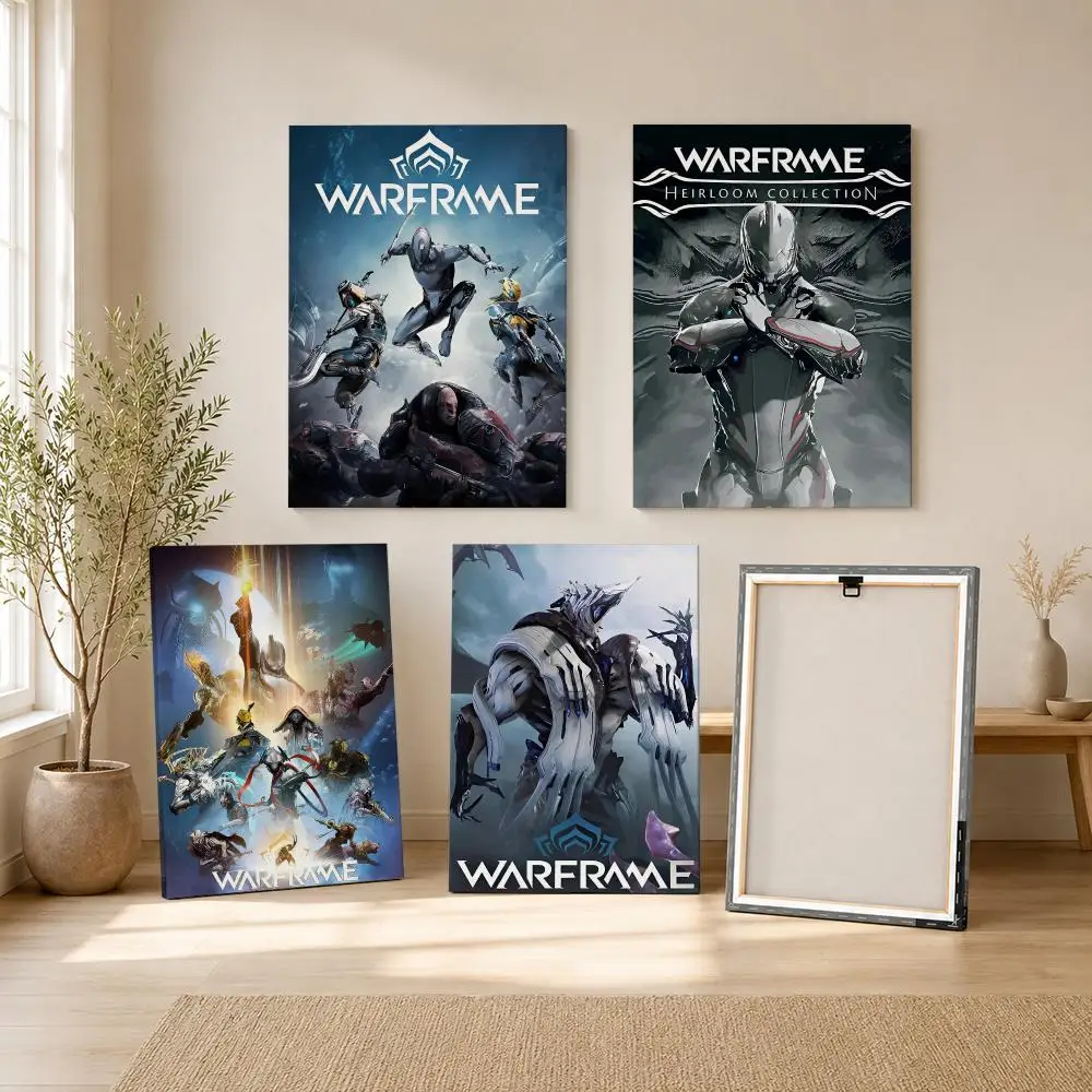 Game Anime W-Warframe Painting Calligraphy Framed Canvas Wall Art Print | Modern Poster | Home Hallway Decor