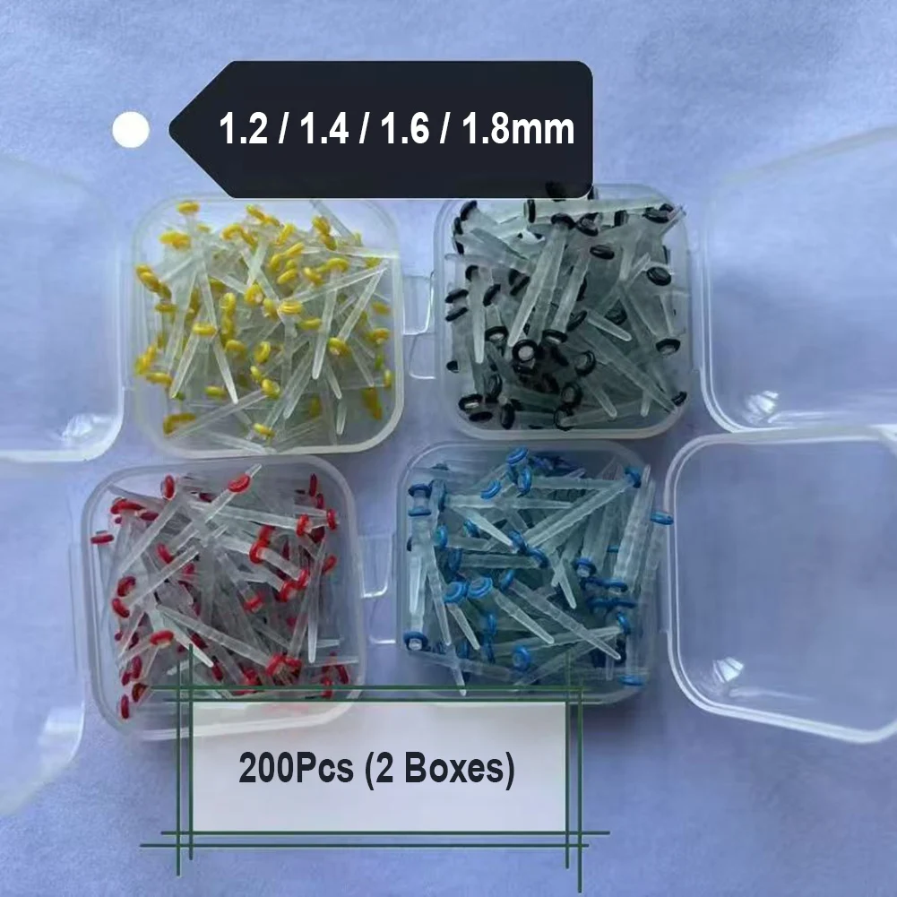 200Pcs Dental Fiber Posts Clear Screw Quartz Glass Post 1.2/1.4/1.6/1.8mm Tooth Restoration Orthodontic Composite Bonding Pile