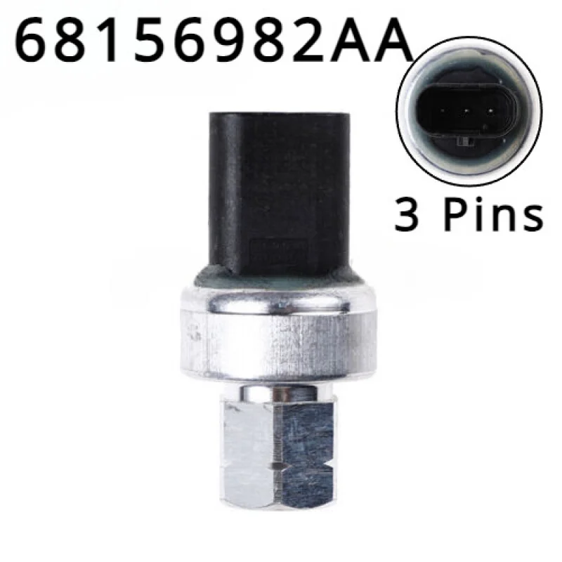 AAA+ 1 Pc New A/C Pressure Switch Sensor 68156982AA For Chrysler Dodge Jeep 3 Pins*