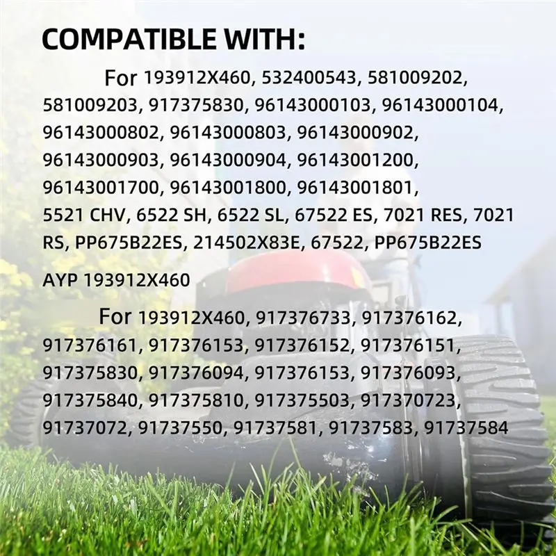 ABMH-Set Of 2 8-Inch Front Replacement Wheels For Craftsman AYP Lawn Mowers–Part Numbers 581009202& 193912X460
