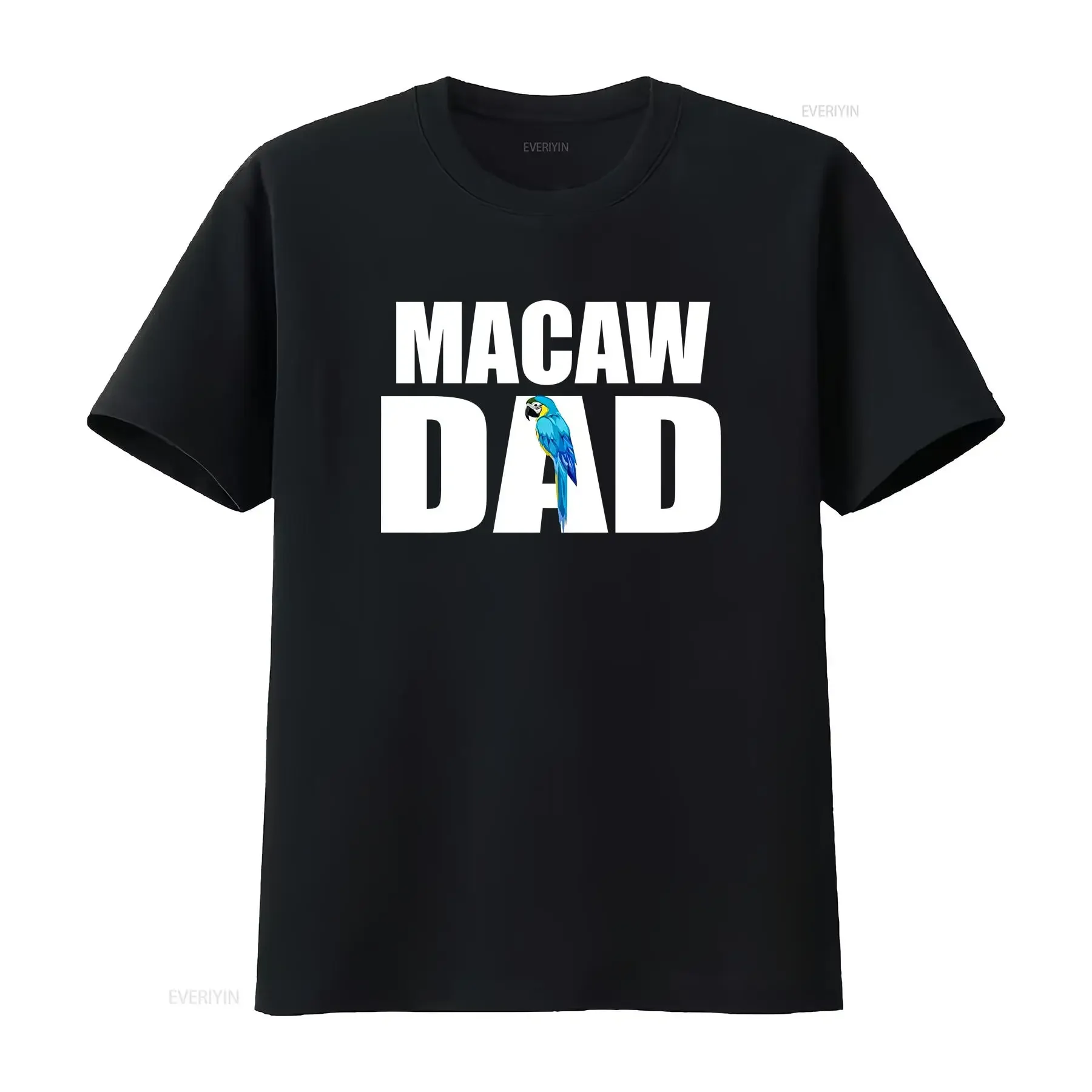 Blue and Gold Macaw T Shirt Dad  vintage Washed homme Versatile Stylish designer clothes streetwear Soft Unisex fashion