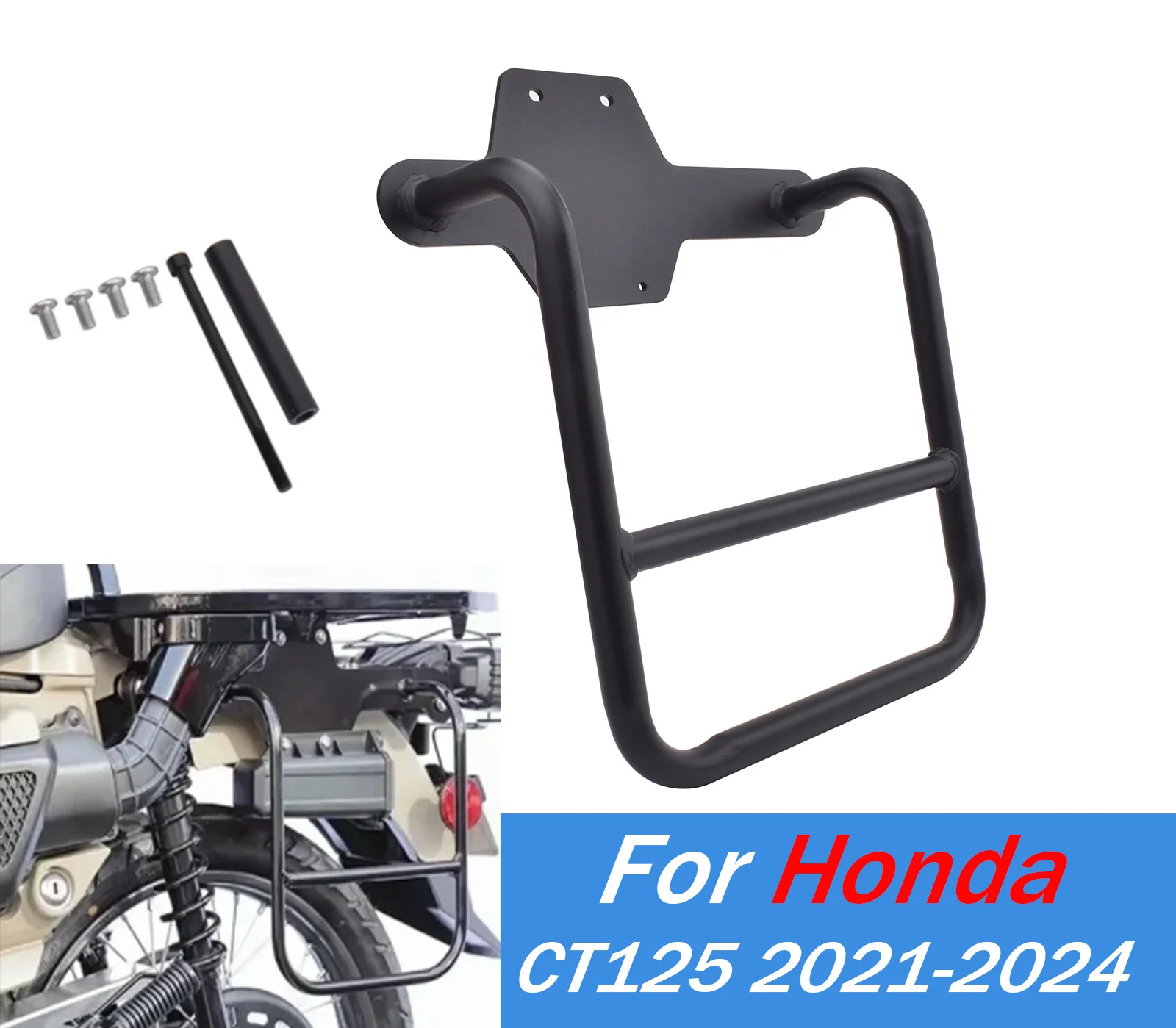 

For Honda CT125 Trail Hunter Cub 125 2020-2024 Side Bag Support Edge Frame Rack Motor Accessories Tail Beacket for Motorcycle