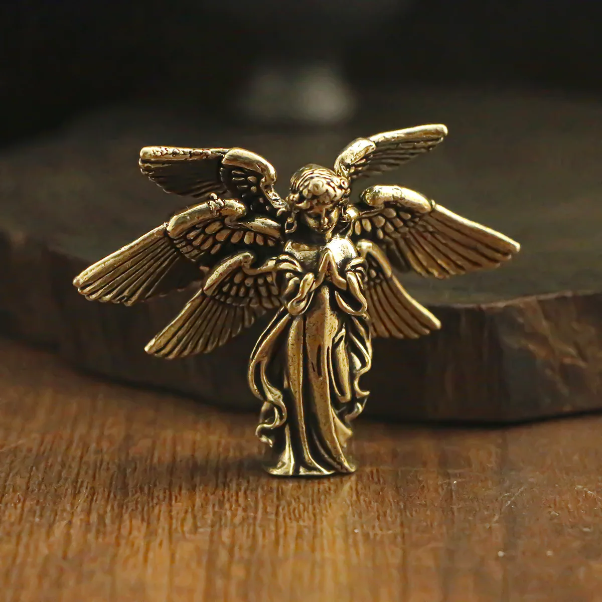 1/3Pcs Brass Vintage Seraph Ornament Portrait Office Desktop Decoration Copper Ornament