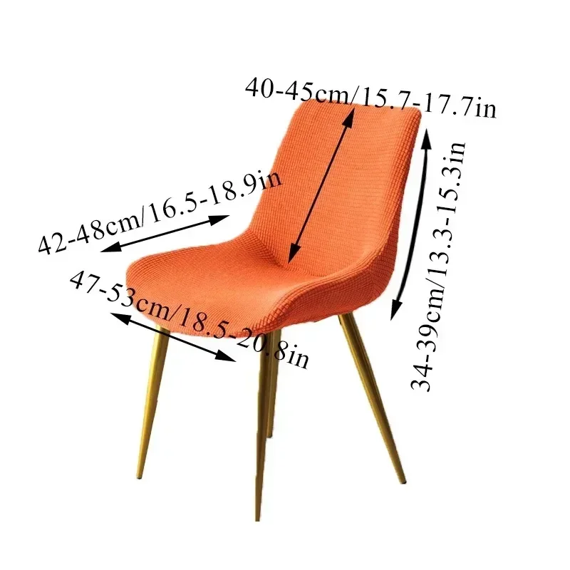 1PC Curved Back Elastic Chair Cover Nordic Dining Modern Backrest Special-Shaped Chair Covers Simple Backrest Stool Cover