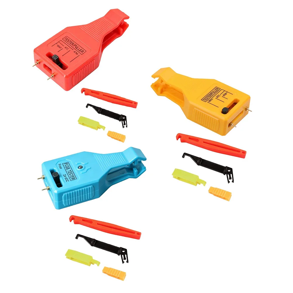 Portable Fuse Puller And Tester For Cars Trucks With Bright LED Light For ATC ATM MASI Blade Fuses 12V 24V System Check Device