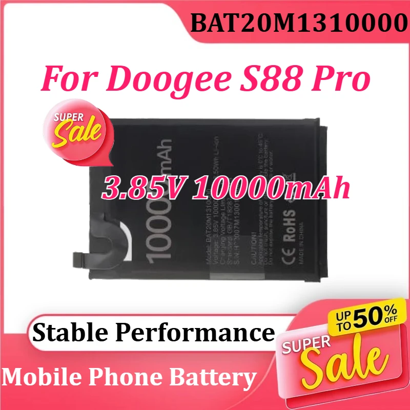 

BAT20M1310000 3.85V 10000mAh Battery for Doogee S88 Pro Li-Ion Rechargeable Batteries Doogee S88 Batterie+Free Tools