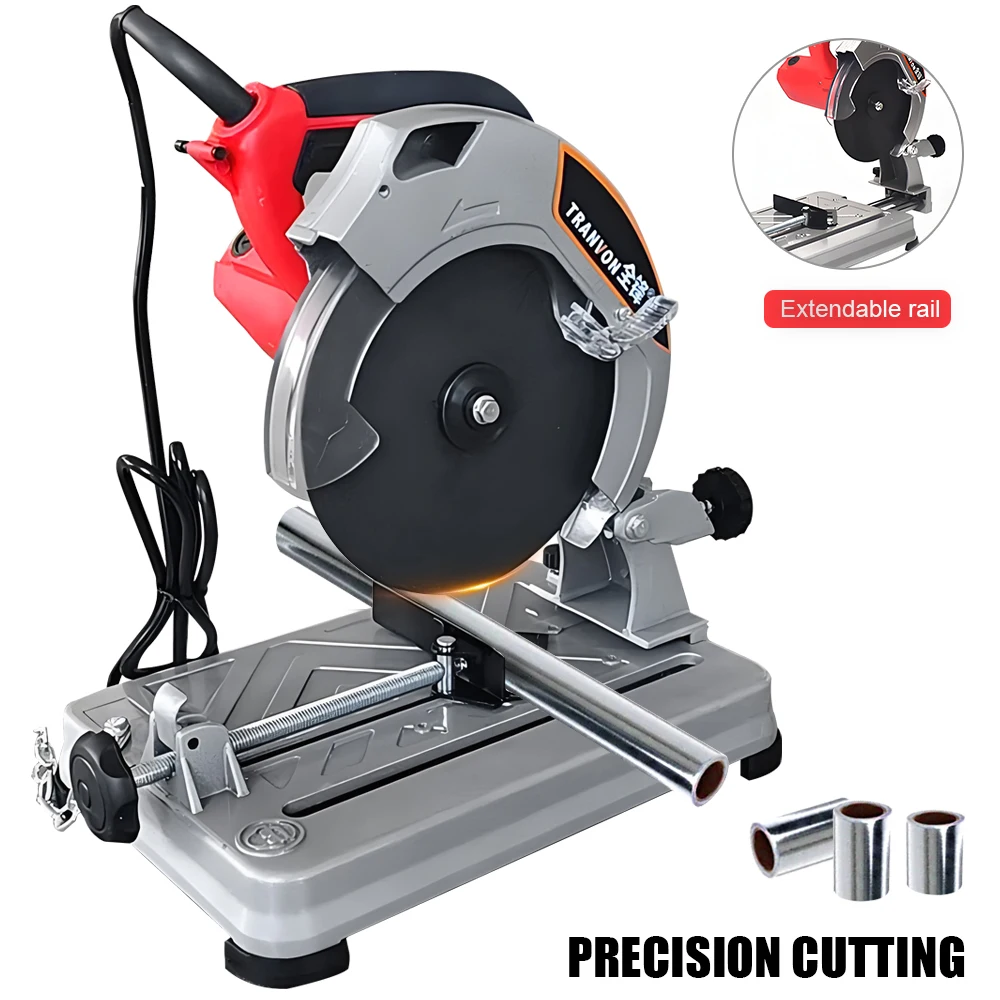 220V Multifunctional Electric Cutter Desktop High Power Cutter Guideway Cutting Machine Saw for Wood Metal Steel Aluminum