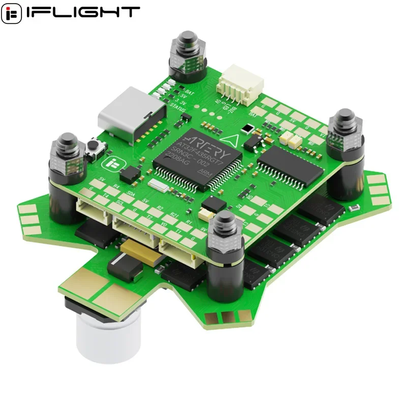 BoMaSiFlight BLITZ ATF435 55A Stack BLITZ ATF435 Flight Controller With BLITZ E55S 2-6S 4-IN-1 ESC For RC FPV Freestyle Racing D