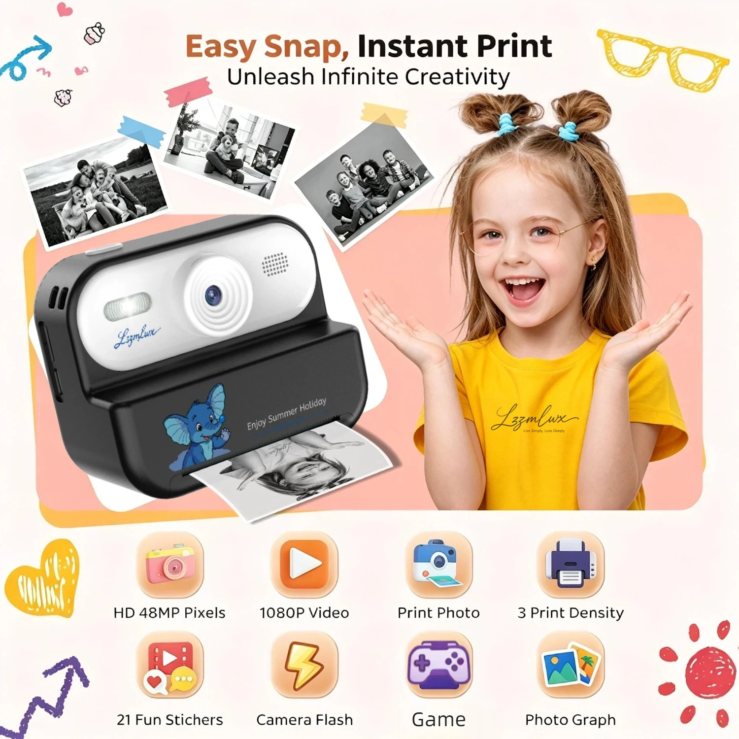 Digital Camera Printing Photo  - Kids Early Education Photos recension och pris