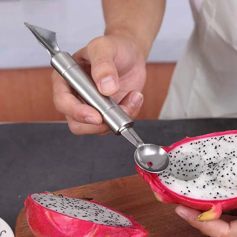 Aixiangru Stainless Steel Ball Digging Device Fruit Ball Round Spoon Ice Cream Multifunctional Set Carving Knife Accessories